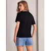 imageSOLY HUX Womens Car ampamp Letter Graphic Print TShirt Casual Summer Short Sleeve TopBlack Letter Printed Graphic