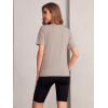 imageSOLY HUX Womens Car ampamp Letter Graphic Print TShirt Casual Summer Short Sleeve TopKhaki Letter Printed Graphic