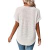 imageSOLY HUX Womens Contrast Lace T Shirt Short Sleeve Round Neck Casual Tee TopsSolid Apricot
