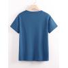 imageSOLY HUX Womens Cute Graphic Tees Cartoon Casual Summer Tops Short Sleeve T ShirtsBlue Cartoon