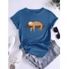 imageSOLY HUX Womens Cute Graphic Tees Cartoon Casual Summer Tops Short Sleeve T ShirtsBlue Cartoon