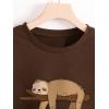 imageSOLY HUX Womens Cute Graphic Tees Cartoon Casual Summer Tops Short Sleeve T ShirtsCoffee Brown