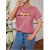 imageSOLY HUX Womens Cute Graphic Tees Cartoon Casual Summer Tops Short Sleeve T ShirtsPink Cartoon
