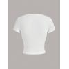 imageSOLY HUX Womens Graphic Tees Summer Figure Print Short Sleeve T Shirts Crop TopNavy Blue Figure