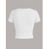 imageSOLY HUX Womens Graphic Tees Summer Figure Print Short Sleeve T Shirts Crop TopPink Figure