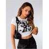 imageSOLY HUX Womens Graphic Tees Summer Figure Print Short Sleeve T Shirts Crop TopWhite
