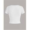 imageSOLY HUX Womens Graphic Tees Summer Figure Print Short Sleeve T Shirts Crop TopWhite and Dark Green Figure