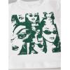 imageSOLY HUX Womens Graphic Tees Summer Figure Print Short Sleeve T Shirts Crop TopWhite and Dark Green Figure