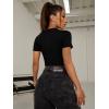 imageSOLY HUX Womens Graphic Tees Y2k Crop Top Short Sleeve T Shirt Tee Summer TopsBlack Letter Rhinestone