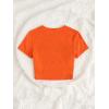 imageSOLY HUX Womens Graphic Tees Y2k Crop Top Short Sleeve T Shirt Tee Summer TopsOrange Figure