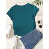 imageSOLY HUX Womens Letter Print Graphic Tees Short Sleeve Tops Casual Summer T ShirtGreen Letter