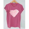 imageSOLY HUX Womens Letter Print Graphic Tees Short Sleeve Tops Casual Summer T ShirtPink Graphic Heart