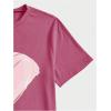 imageSOLY HUX Womens Letter Print Graphic Tees Short Sleeve Tops Casual Summer T ShirtPink Graphic Heart