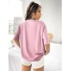 imageSOLY HUX Womens Oversized T Shirts Letter Print Casual Summer Tops Graphic Tees for WomenDusty Rose Letter