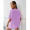 imageSOLY HUX Womens Oversized T Shirts Letter Print Casual Summer Tops Graphic Tees for WomenGraphic Lilac Purple