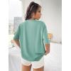 imageSOLY HUX Womens Oversized T Shirts Letter Print Casual Summer Tops Graphic Tees for WomenGreen Floral