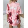 imageSOLY HUX Womens Oversized T Shirts Letter Print Casual Summer Tops Graphic Tees for WomenRed Letter