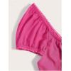 imageSOLY HUX Womens Square Neck Short Sleeve Peplum Tops Tie Front Summer Tee Shirt StreetwearHot Pink