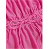 imageSOLY HUX Womens Square Neck Short Sleeve Peplum Tops Tie Front Summer Tee Shirt StreetwearHot Pink