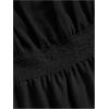 imageSOLY HUX Womens Square Neck Short Sleeve Peplum Tops Tie Front Summer Tee Shirt StreetwearSolid Black