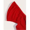 imageSOLY HUX Womens Square Neck Short Sleeve Peplum Tops Tie Front Summer Tee Shirt StreetwearSolid Red