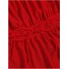 imageSOLY HUX Womens Square Neck Short Sleeve Peplum Tops Tie Front Summer Tee Shirt StreetwearSolid Red