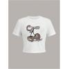imageSOLY HUX Womens Y2K Tees Short Sleeve Cute Graphic Cherry Print Crop Tops Vintage Summer T ShirtsWhite Leopard Cherry