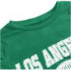 imageSOLY HUX Womens Y2K Vintage Graphic Tees Letter Printed Cropped Tee Short Sleeve Crop TShirtsPlain Green