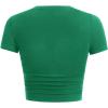 imageSOLY HUX Womens Y2K Vintage Graphic Tees Letter Printed Cropped Tee Short Sleeve Crop TShirtsPlain Green