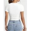 imageSOLY HUX Womens Y2K Vintage Graphic Tees Letter Printed Cropped Tee Short Sleeve Crop TShirtsWhite Letter