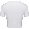 imageSOLY HUX Womens Y2k Letter Print T Shirt Short Sleeve Round Neck Tee Crop TopsWhite Letter