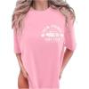imageSOLY HUX Womens Graphic Tees Car Letter Print Half Sleeve Oversized T Shirt Loose Summer TopsPink Letter