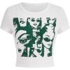 White and Dark Green Figure