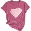imageSOLY HUX Womens Letter Print Graphic Tees Short Sleeve Tops Casual Summer T ShirtPink Graphic Heart