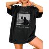 imageSOLY HUX Womens Oversized Graphic Tees Drop Shoulder Half Sleeve Loose Casual T Shirt TopsBlack Cat