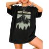imageSOLY HUX Womens Oversized Graphic Tees Drop Shoulder Half Sleeve Loose Casual T Shirt TopsBlack Letter