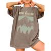 imageSOLY HUX Womens Oversized Graphic Tees Drop Shoulder Half Sleeve Loose Casual T Shirt TopsKhaki Letter