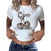 imageSOLY HUX Womens Y2K Tees Short Sleeve Cute Graphic Cherry Print Crop Tops Vintage Summer T ShirtsWhite Leopard Cherry