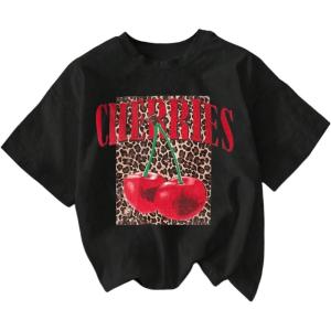 imageSOLY HUX Womens Vintage TShirt Short Sleeve Leopard Graphic Tees Crew Neck Streetwear ShirtsBlack Graphic