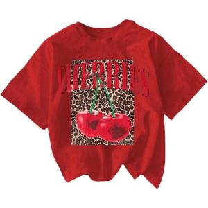 imageSOLY HUX Womens Vintage TShirt Short Sleeve Leopard Graphic Tees Crew Neck Streetwear ShirtsRed Graphic