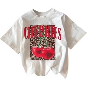 imageSOLY HUX Womens Vintage TShirt Short Sleeve Leopard Graphic Tees Crew Neck Streetwear ShirtsWhite Graphic