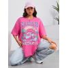imageSOLY HUX Womens Graphic Tees Cute Print Short Sleeve Tee Preppy Clothes Casual Vintage Summer Oversized T Shirt TopHot Pink Graphic