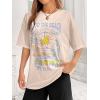 imageSOLY HUX Womens Graphic Tees Cute Print Short Sleeve Tee Preppy Clothes Casual Vintage Summer Oversized T Shirt TopKhaki Letter Multi
