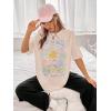 imageSOLY HUX Womens Graphic Tees Cute Print Short Sleeve Tee Preppy Clothes Casual Vintage Summer Oversized T Shirt TopKhaki Letter Multi