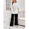 imageSOLY HUX Womens Graphic Tees Cute Print Short Sleeve Tee Preppy Clothes Casual Vintage Summer Oversized T Shirt TopWhite Letter Graphic