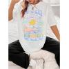imageSOLY HUX Womens Graphic Tees Cute Print Short Sleeve Tee Preppy Clothes Casual Vintage Summer Oversized T Shirt TopWhite Letter Graphic