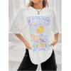 imageSOLY HUX Womens Graphic Tees Cute Print Short Sleeve Tee Preppy Clothes Casual Vintage Summer Oversized T Shirt TopWhite Letter Graphic