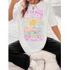 imageSOLY HUX Womens Graphic Tees Cute Print Short Sleeve Tee Preppy Clothes Casual Vintage Summer Oversized T Shirt TopWhite Letter Multi