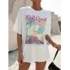 imageSOLY HUX Womens Graphic Tees Cute Print Short Sleeve Tee Preppy Clothes Casual Vintage Summer Oversized T Shirt TopWhite Tree