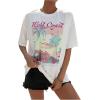 imageSOLY HUX Womens Graphic Tees Cute Print Short Sleeve Tee Preppy Clothes Casual Vintage Summer Oversized T Shirt TopWhite Tropical Multi